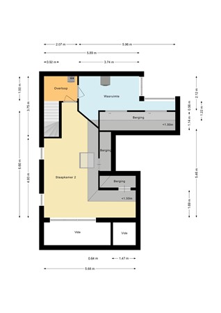 Plattegrond - Dorpsstraat 44A, 3481 EL Harmelen - Tweede woonlaag.jpg